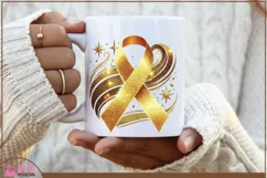 Childhood Cancer Awareness Ribbon, Gold Ribbon Cancer png Product Image 3