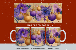 Christmas Mug Snowflakes Winter Mug Snowman Sublimation_105 Product Image 1