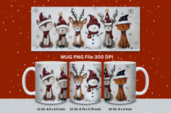 Christmas Mug Snowflakes Winter Mug Snowman Sublimation_13 Product Image 1