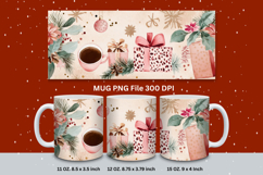 Christmas Mug Snowflakes Winter Mug Snowman Sublimation_145 Product Image 1