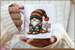 Happy Fall Gnomie png, Autumn pumpkin gnome sublimation png Product Image 2