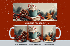Christmas Mug Snowflakes Winter Mug Snowman Sublimation_155 Product Image 1