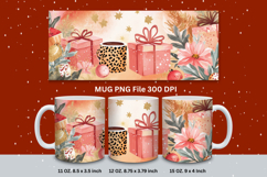 Christmas Mug Snowflakes Winter Mug Snowman Sublimation_156 Product Image 1