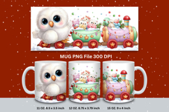 Christmas Mug Snowflakes Winter Mug Snowman Sublimation_158 Product Image 1