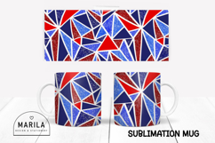 Patriotic Abstract Mosaic Mug Design - sublimation mug Product Image 1