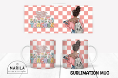 Dark Skin Teacher Blossom 15 oz Mug Design Product Image 1