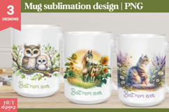 Mother&#039;s Day mug 15oz, Best mom ever, Mother &amp; Baby animals Product Image 1