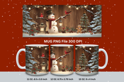 Christmas Mug Snowflakes Winter Mug Snowman Sublimation_17 Product Image 1