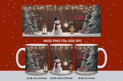 Christmas Mug Snowflakes Winter Mug Snowman Sublimation_18 Product Image 1