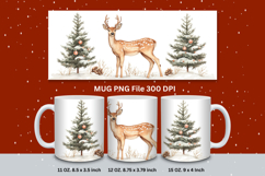 Christmas Mug Snowflakes Winter Mug Snowman Sublimation_187 Product Image 1