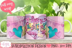 Happy Valentine's day Mug Wrap PNG for Sublimation Product Image 1