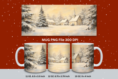 Christmas Mug Snowflakes Winter Mug Snowman Sublimation_200 Product Image 1