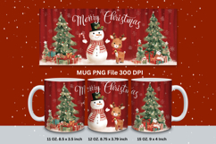 Christmas Mug Snowflakes Winter Mug Snowman Sublimation_21 Product Image 1