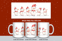 Christmas Mug Snowflakes Winter Mug Snowman Sublimation_210 Product Image 1