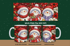 Christmas Mug Snowflakes Winter Mug Snowman Sublimation_218 Product Image 1
