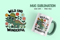 Wild and wonderful dino Mug Sublimation Design Product Image 1