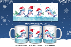 Christmas Mug Snowflakes Winter Mug Snowman Sublimation_25 Product Image 1