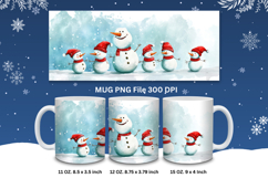 Christmas Mug Snowflakes Winter Mug Snowman Sublimation_28 Product Image 1