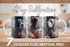4th Of July | 3D Dog American Patriotic Mug Wrap Product Image 1