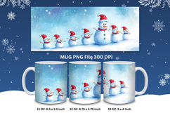 Christmas Mug Snowflakes Winter Mug Snowman Sublimation_29 Product Image 1