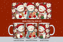 Christmas Mug Snowflakes Winter Mug Snowman Sublimation_35 Product Image 1