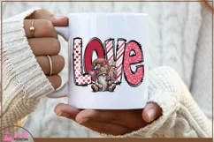 Love Valentine gnome sublimation png, gnome LOVE png Product Image 4