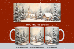 Christmas Mug Snowflakes Winter Mug Snowman Sublimation_38 Product Image 1