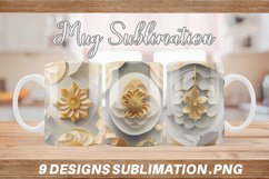 3D Geometric Mug Wrap | Sublimation Coffee Cup Product Image 1