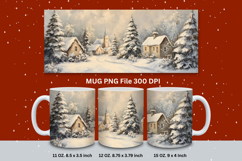 Christmas Mug Snowflakes Winter Mug Snowman Sublimation_39 Product Image 1