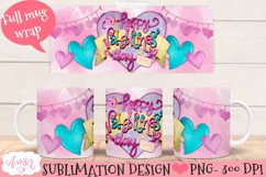 Happy Valentine's day Mug Wrap PNG for Sublimation Product Image 3