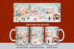 Christmas Mug Snowflakes Winter Mug Snowman Sublimation_42 Product Image 1