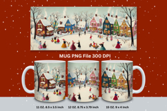 Christmas Mug Snowflakes Winter Mug Snowman Sublimation_49 Product Image 1