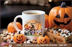 Cute Halloween Gnomes png, Halloween watercolor Gnomes png Product Image 5