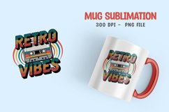 Retro vibes t-shirt sublimation design png Product Image 1