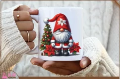 Santa Gnome png, Christmas Santa Gnome sublimation png Product Image 6