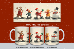 Christmas Mug Snowflakes Winter Mug Snowman Sublimation_55 Product Image 1