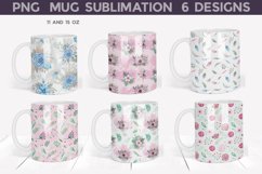 Spring Floral Mug Bundle | Pastel Flowers Mug Sublimation Product Image 1