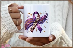 Epilepsy Awareness Ribbon png, Pancreatic Cancer Glitter png Product Image 3