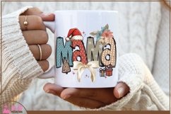 Boho Christmas Mama png, Retro Christmas Mama sublimation Product Image 3