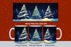 Christmas Mug Snowflakes Winter Mug Snowman Sublimation_82 Product Image 1