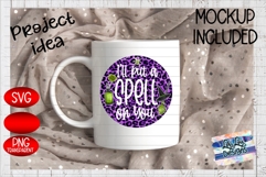 I Put a Spell On You Purple Glitter Leopard Halloween Product Image 6