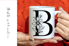 Alphabet, Letters, Monogram, black flowers Product Image 4