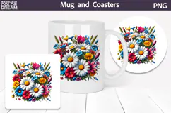 Buttercup Wildflower Clipart | Daisy Wildflowers Sublimation Product Image 2