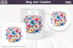 Pastel Wildflowers Clipart | Wildflowers Sublimation Product Image 3