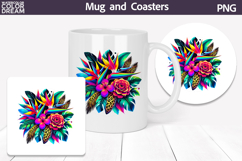 Tropical Flowers Clipart | Tropical Flowers Sublimation Product Image 2