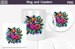 Tropical Flowers Clipart | Tropical Flowers Sublimation Product Image 2