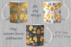 Mug autumn leaves sublimation