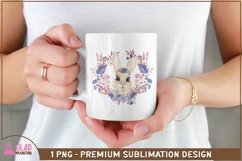 Floral bunny, cute floral bunny design, Easter sublimation Product Image 7