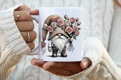Valentine Bouquet Gnomes, Valentine's Day gnomes with roses Product Image 3