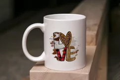 Love Letters png, Cow Hide, Buffalo Plaid Valentine's Day Product Image 3